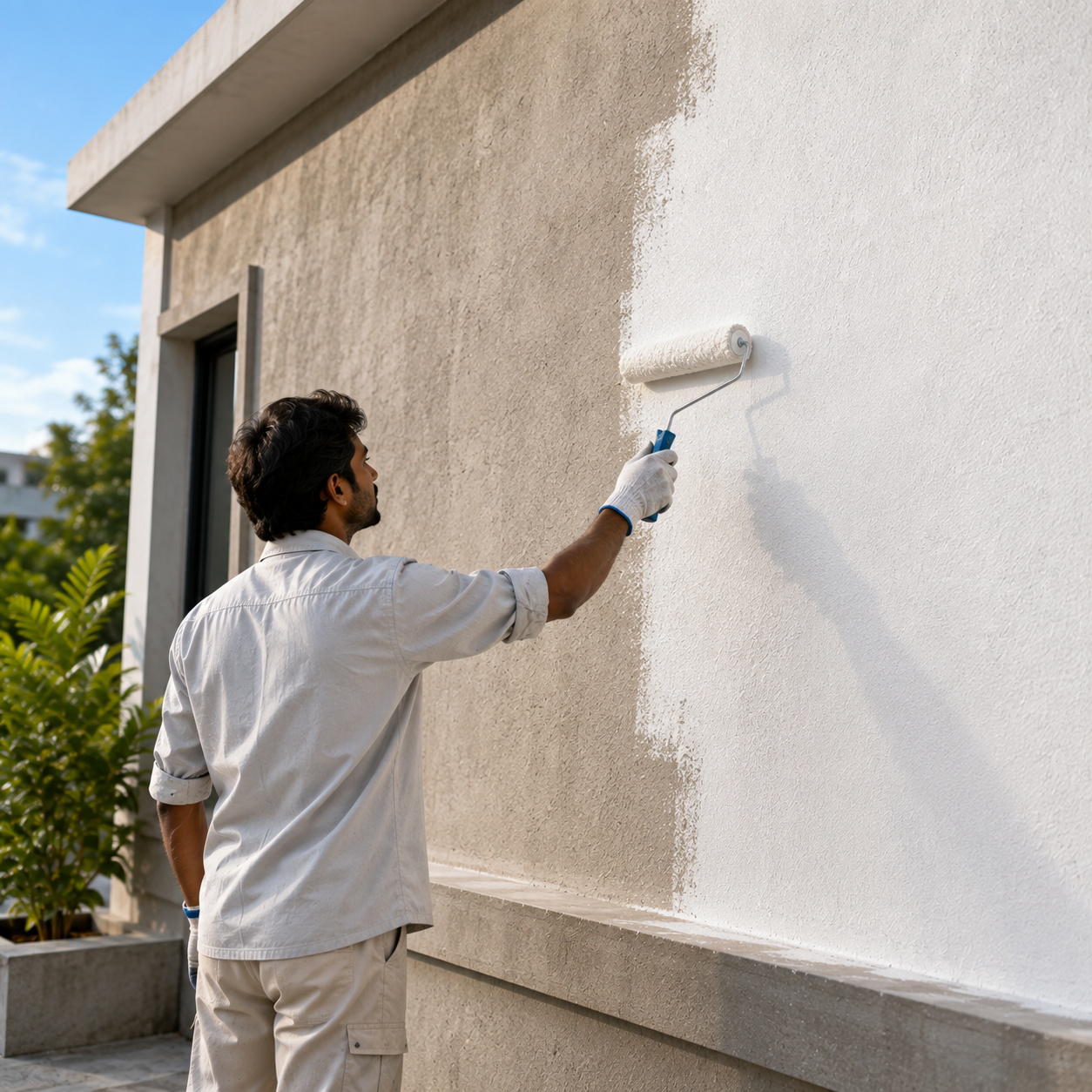 24M Primer applied on exterior wall surface